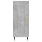 vidaXL Aparador de madera contrachapada gris hormigón 34,5x34x90 cm vidaXL Aparador de madera contrachapada gris hormigón 34,5x34x90 cm
