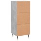 vidaXL Aparador de madera contrachapada gris hormigón 34,5x34x90 cm vidaXL Aparador de madera contrachapada gris hormigón 34,5x34x90 cm
