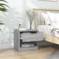 vidaXL Mesitas de noche 2 uds madera contrachapada gris Sonoma