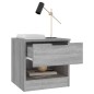 vidaXL Mesitas de noche 2 uds madera contrachapada gris Sonoma