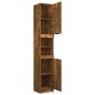 vidaXL Armario de baño contrachapada roble ahumado 32x34x188,5 cm vidaXL Armario de baño contrachapada roble ahumado 32x34x188,5 cm