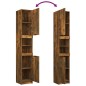 vidaXL Armario de baño contrachapada roble ahumado 32x34x188,5 cm vidaXL Armario de baño contrachapada roble ahumado 32x34x188,5 cm