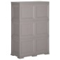 vidaXL Armario de plástico diseño de madera gris 79x43x125 cm vidaXL Armario de plástico diseño de madera gris 79x43x125 cm