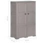 vidaXL Armario de plástico diseño de madera gris 79x43x125 cm vidaXL Armario de plástico diseño de madera gris 79x43x125 cm