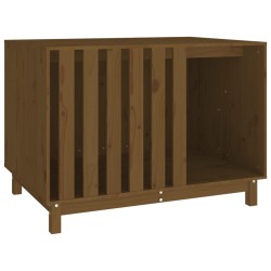 vidaXL Cama para perros madera maciza pino marrón miel 100x70x72 cm