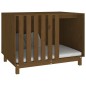 vidaXL Cama para perros madera maciza pino marrón miel 100x70x72 cm