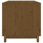 vidaXL Cama para perros madera maciza pino marrón miel 100x70x72 cm