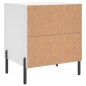 vidaXL Mesita de noche madera de ingeniería blanco 40x35x47,5 cm vidaXL Mesita de noche madera de ingeniería blanco 40x35x47,5 cm