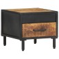 vidaXL Mesita de noche de madera de mango rugosa 40x40x35 cm vidaXL Mesita de noche de madera de mango rugosa 40x40x35 cm