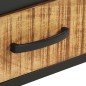 vidaXL Mesita de noche de madera de mango rugosa 40x40x35 cm vidaXL Mesita de noche de madera de mango rugosa 40x40x35 cm