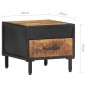 vidaXL Mesita de noche de madera de mango rugosa 40x40x35 cm vidaXL Mesita de noche de madera de mango rugosa 40x40x35 cm