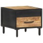 vidaXL Mesita de noche de madera de mango rugosa 40x40x35 cm vidaXL Mesita de noche de madera de mango rugosa 40x40x35 cm
