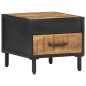 vidaXL Mesita de noche de madera de mango rugosa 40x40x35 cm vidaXL Mesita de noche de madera de mango rugosa 40x40x35 cm