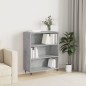 vidaXL Estantería madera de ingeniería gris hormigón 69,5x32,5x90 cm vidaXL Estantería madera de ingeniería gris hormigón 69,5x32,5x90 cm