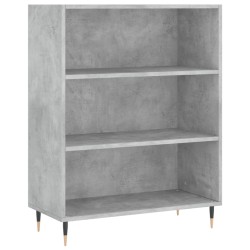 vidaXL Estantería madera de ingeniería gris hormigón 69,5x32,5x90 cm
