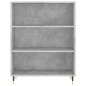 vidaXL Estantería madera de ingeniería gris hormigón 69,5x32,5x90 cm vidaXL Estantería madera de ingeniería gris hormigón 69,5x32,5x90 cm