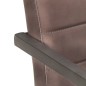 vidaXL Sillas voladizas de comedor 4 unidades cuero auténtico marrón