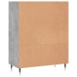 vidaXL Estantería madera de ingeniería gris hormigón 69,5x32,5x90 cm vidaXL Estantería madera de ingeniería gris hormigón 69,5x32,5x90 cm