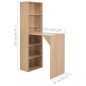 vidaXL Mesa de bar con armario color roble 115x59x200 cm vidaXL Mesa de bar con armario color roble 115x59x200 cm