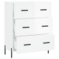 vidaXL Aparador de madera contrachapada blanco brillante 69,5x34x90 cm vidaXL Aparador de madera contrachapada blanco brillante 69,5x34x90 cm
