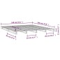 vidaXL Cama de palets de madera maciza de pino negra 140x190 cm vidaXL Cama de palets de madera maciza de pino negra 140x190 cm