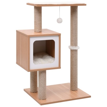 vidaXL Rascador para gatos con alfombra rascadora de sisal 82 cm