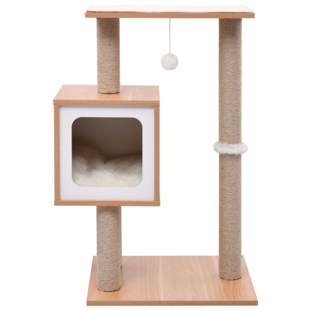 vidaXL Rascador para gatos con alfombra rascadora de sisal 82 cm
