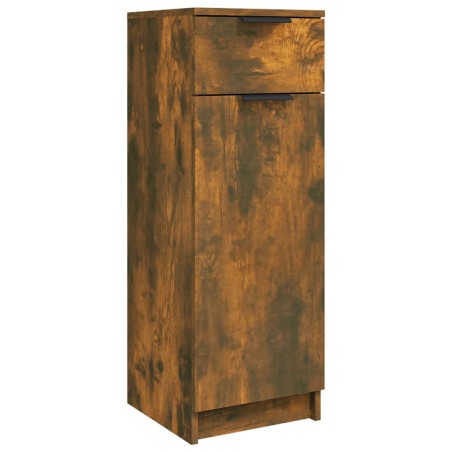 vidaXL Armario de baño madera contrachapada roble ahumado 32x34x90 cm