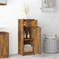 vidaXL Armario de baño madera contrachapada roble ahumado 32x34x90 cm vidaXL Armario de baño madera contrachapada roble ahumado 32x34x90 cm