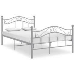 vidaXL Estructura de cama de metal gris 120x200 cm