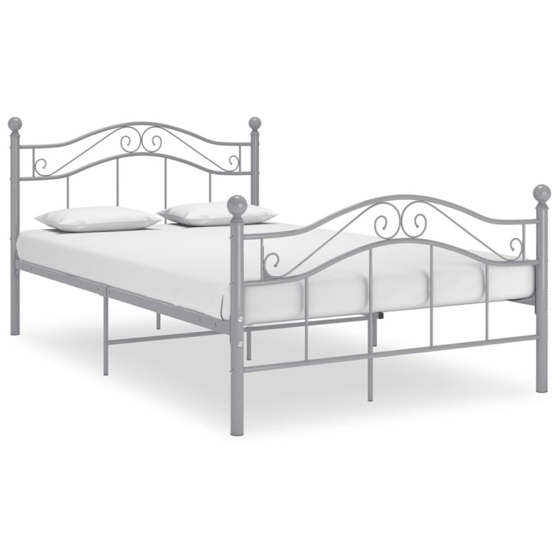 vidaXL Estructura de cama de metal gris 120x200 cm vidaXL Estructura de cama de metal gris 120x200 cm