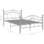 vidaXL Estructura de cama de metal gris 120x200 cm vidaXL Estructura de cama de metal gris 120x200 cm