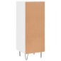 vidaXL Aparador de madera contrachapada blanco brillante 34,5x34x90 cm vidaXL Aparador de madera contrachapada blanco brillante 34,5x34x90 cm