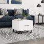 vidaXL Mesa de centro madera de ingeniería blanca 50x50x40 cm