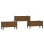 vidaXL Jardinera madera maciza de pino marrón miel 245,5x44x75 cm vidaXL Jardinera madera maciza de pino marrón miel 245,5x44x75 cm