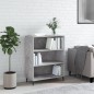 vidaXL Estantería madera de ingeniería gris hormigón 69,5x32,5x90 cm