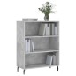 vidaXL Estantería madera de ingeniería gris hormigón 69,5x32,5x90 cm
