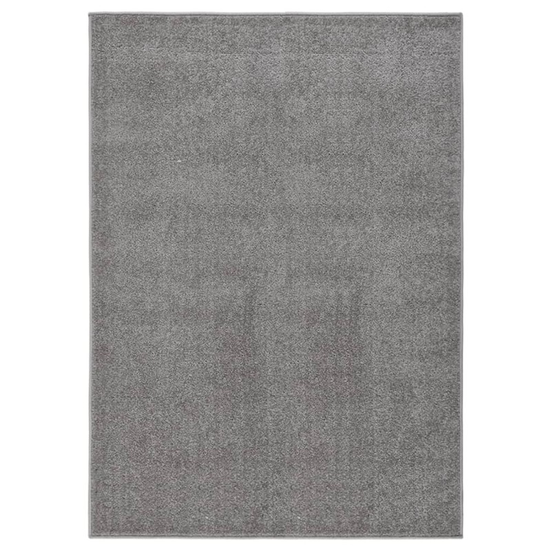 vidaXL Alfombra de pelo corto gris 240x340 cm
