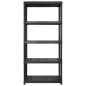 vidaXL Estanterías de almacenaje 5 niveles plástico negro 170x40x185cm vidaXL Estanterías de almacenaje 5 niveles plástico negro 170x40x185cm