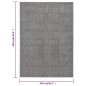 vidaXL Alfombra de pelo corto gris 240x340 cm