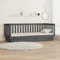 vidaXL Sofá cama de madera maciza de pino gris 100x200 cm