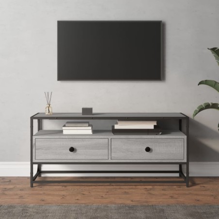 vidaXL Mueble de TV madera contrachapada gris Sonoma 100x35x45 cm