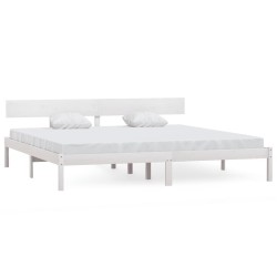 vidaXL Estructura de cama madera maciza de pino blanco 180x200 cm