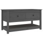 vidaXL Mesa de centro de madera maciza de pino gris 102x49x55 cm
