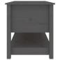 vidaXL Mesa de centro de madera maciza de pino gris 102x49x55 cm
