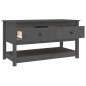 vidaXL Mesa de centro de madera maciza de pino gris 102x49x55 cm