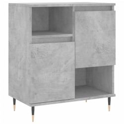 vidaXL Aparador de madera contrachapada gris hormigón 60x35x70 cm