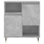 vidaXL Aparador de madera contrachapada gris hormigón 60x35x70 cm