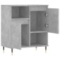 vidaXL Aparador de madera contrachapada gris hormigón 60x35x70 cm