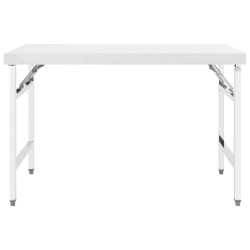 vidaXL Mesa de trabajo plegable de cocina acero inoxidable 120x60x80 cm